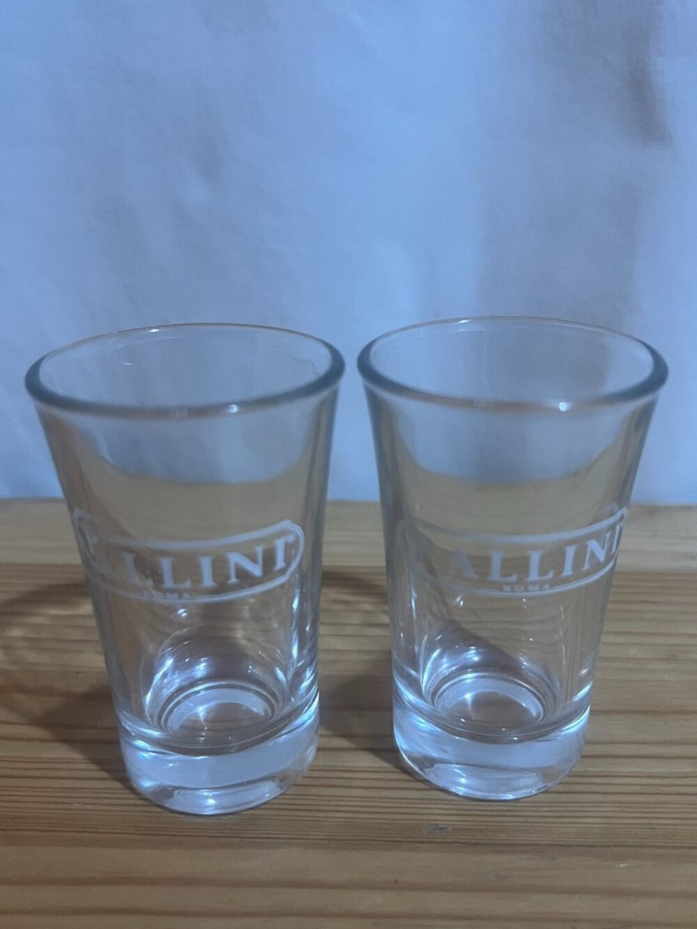 Pallini Roma Shot Glasses Set Of Two Glasses Used Good Condition $15